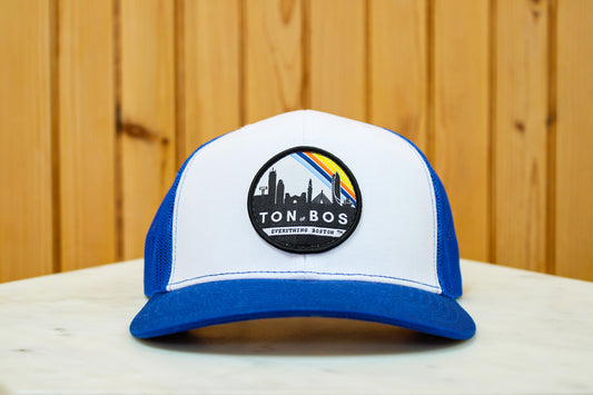 The Hub Cityscape Old School Trucker Hat White/Blue