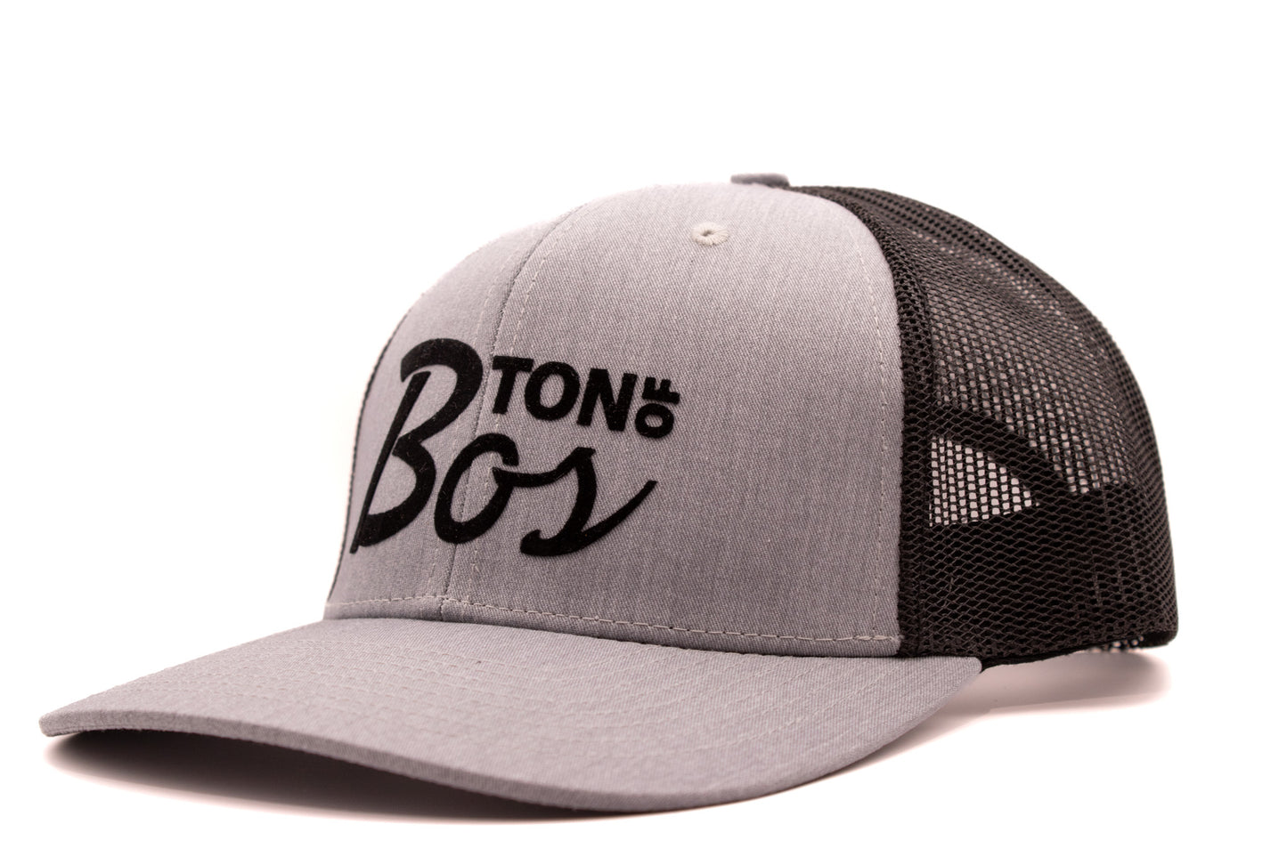 The BOS New School Trucker Hat Gray/Black