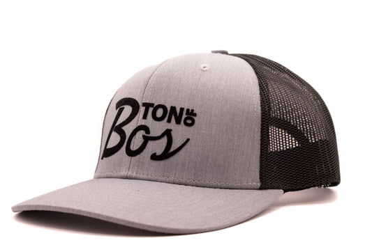 The BOS New School Trucker Hat Gray/Black